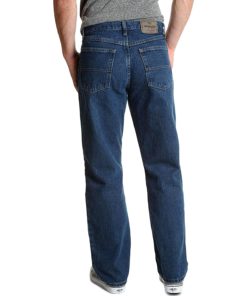 View 3 of 4 Wrangler Authentics Men's Classic Relaxed Fit Cotton Jean in Dark Stonewash