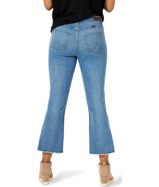 View 2 of 4 Wrangler Kick Flare High Rise Crop Jean in Rocky