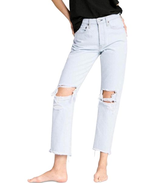 View 1 of 1 rag & bone Womens Maya Denim Light Wash Ankle Jeans in Blue