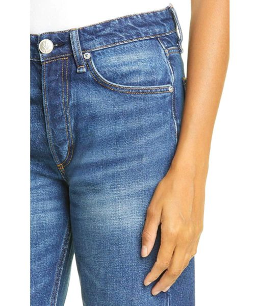 View 4 of 5 rag & bone Women’s Maya High Rise Ankle Slim Straight Leg Jeans in Jasper