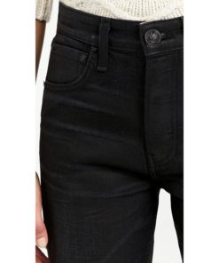 View 6 of 6 rag & bone Women's Maya High Rise Ankle Slim Jeans in Worn Black