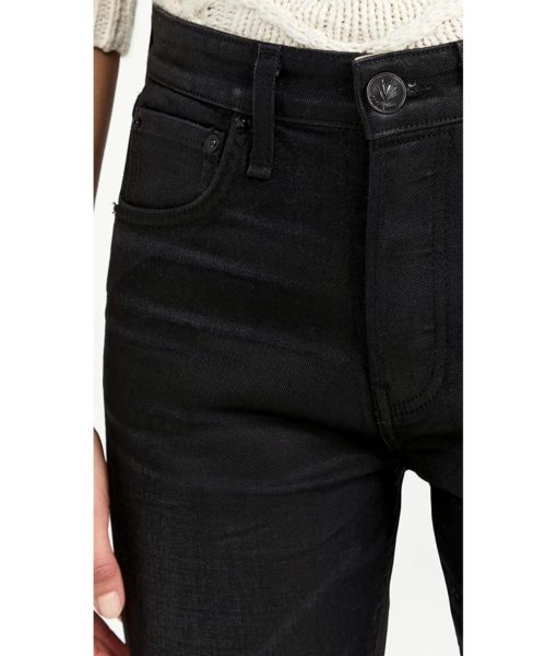 View 6 of 6 rag & bone Women's Maya High Rise Ankle Slim Jeans in Worn Black