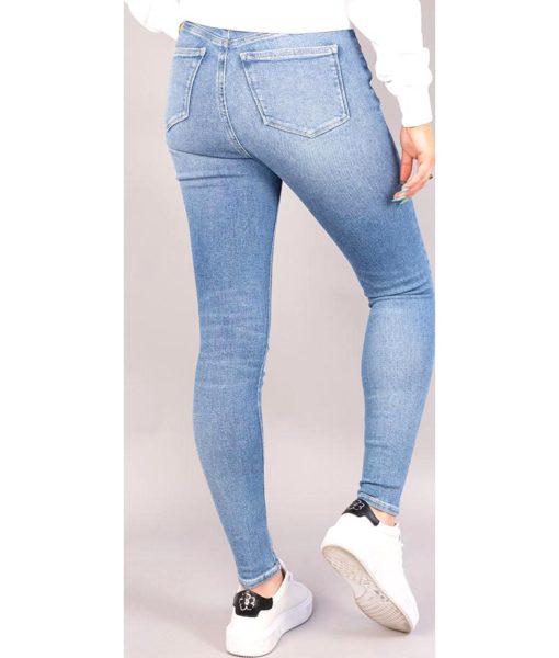 View 2 of 2 Calvin Klein High Rise Super Skinny Ankle Jean in Denim Light Blue