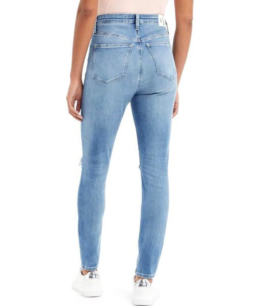 View 3 of 3 Calvin Klein High Rise Super Skinny Ankle Jean in Blue