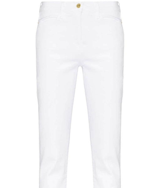 View 1 of 1 FRAME Le High Straight Jeans in White