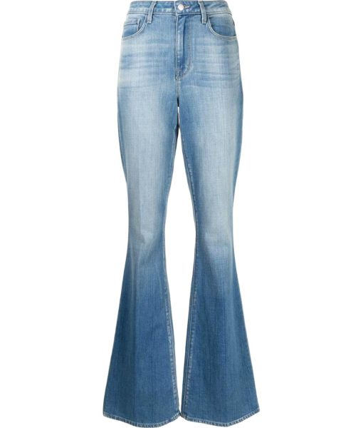 View 1 of 1 L`AGENCE Flared Jeans With Lightened Effect in Blue