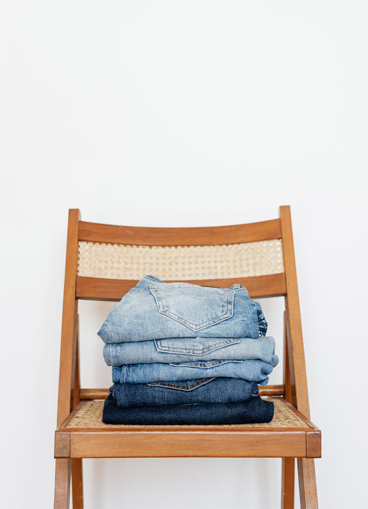 jeans on chair